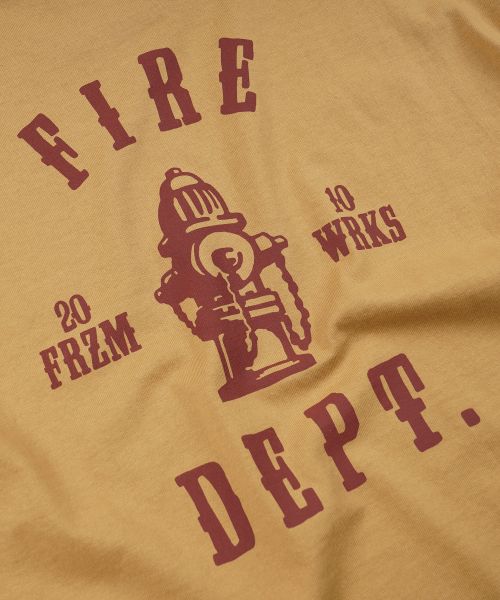 FRIZMWORKS(フリズムワークス)の「FIRE DEPT L/S TEE _ OCHRE(Tシャツ/カットソー・メンズ・その他・LARGE/X-LARGE/SMALL/MEDIUM)」の6枚目の写真