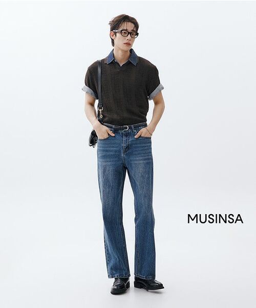 MUSINSA STANDARD（ムシンサスタンダード）の「リラックスド半袖デニムシャツ[インディゴ]（シャツ/ブラウス・メンズ・その他・SMALL/MEDIUM/LARGE/X-LARGE/XX-LARGE）」の7枚目の写真