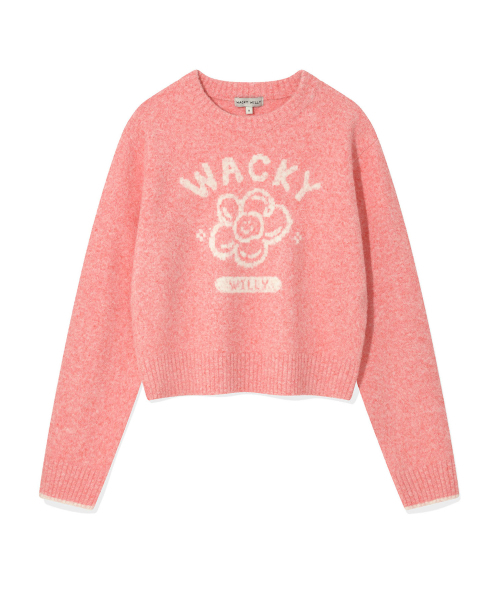 Wacky WiLLy（ワッキーウィリー）の「ウィメンズビッグリリーグラフィックプルオーバーピンク（ニット/セーター・レディース・その他・SMALL/MEDIUM）」の2枚目の写真