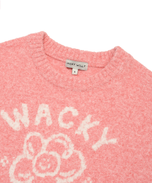 Wacky WiLLy（ワッキーウィリー）の「ウィメンズビッグリリーグラフィックプルオーバーピンク（ニット/セーター・レディース・その他・SMALL/MEDIUM）」の4枚目の写真