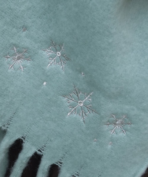 axes femme（アクシーズファム）の「雪の結晶刺繍ストール（ストール/ショール・レディース・グレイッシュベージュ/キナリ/ミント・FREE）」の5枚目の写真