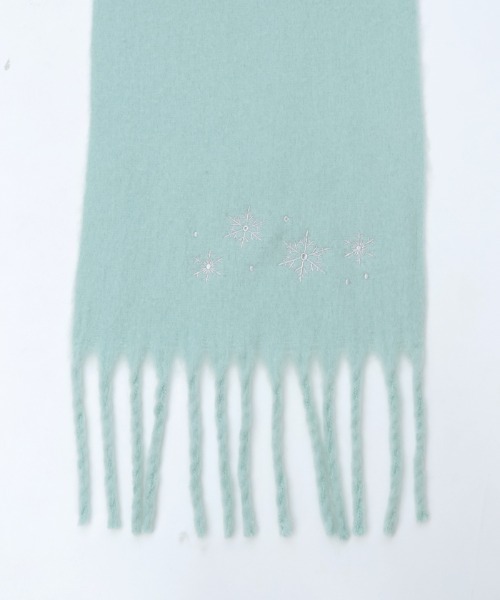 axes femme（アクシーズファム）の「雪の結晶刺繍ストール（ストール/ショール・レディース・グレイッシュベージュ/キナリ/ミント・FREE）」の6枚目の写真