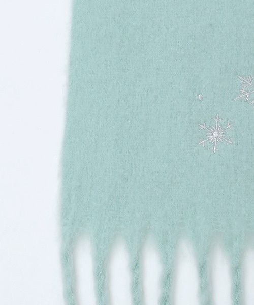axes femme（アクシーズファム）の「雪の結晶刺繍ストール（ストール/ショール・レディース・グレイッシュベージュ/キナリ/ミント・FREE）」の7枚目の写真