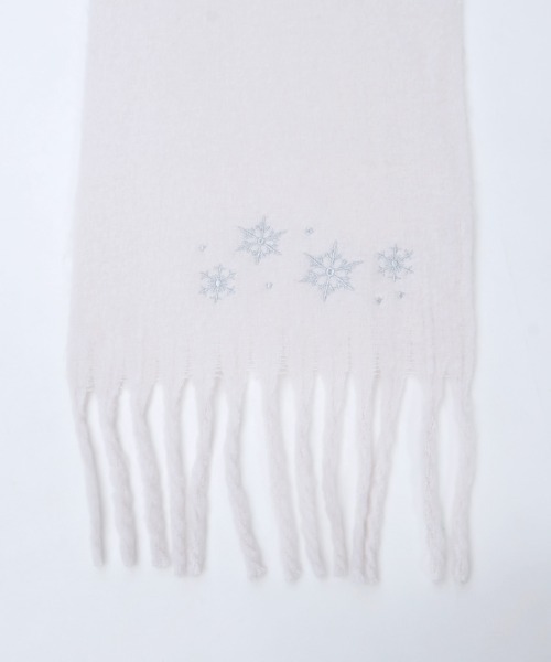 axes femme（アクシーズファム）の「雪の結晶刺繍ストール（ストール/ショール・レディース・グレイッシュベージュ/キナリ/ミント・FREE）」の11枚目の写真