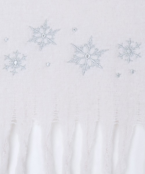 axes femme（アクシーズファム）の「雪の結晶刺繍ストール（ストール/ショール・レディース・グレイッシュベージュ/キナリ/ミント・FREE）」の12枚目の写真