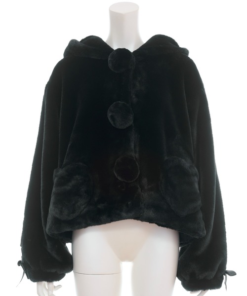 Secret Honey(シークレットハニー)の「うさ耳ショートファーコート(その他アウター・レディース・オフホワイト/ブラック・MEDIUM)」の14枚目の写真