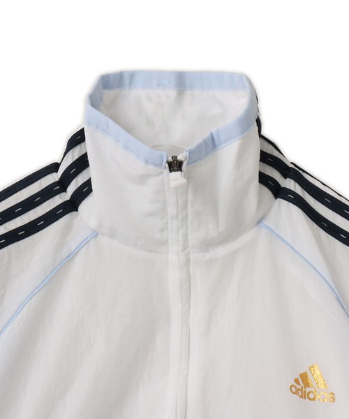 adidas（アディダス）の「adidas TEAMGEIST 2.0 TRACKTOP / アディダス チームガイスト 2.0 トラックトップ（ナイロンジャケット・レディース・ホワイト・S/L/M）」の3枚目の写真