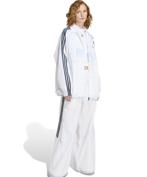 adidas（アディダス）の「adidas TEAMGEIST 2.0 TRACKTOP / アディダス チームガイスト 2.0 トラックトップ（ナイロンジャケット・レディース・ホワイト・S/L/M）」の12枚目の写真