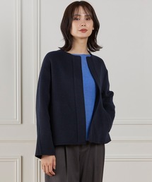 INED（イネド）の「ライトウエイト両面ビーバー ノーカラーショートコート（ノーカラーコート）」