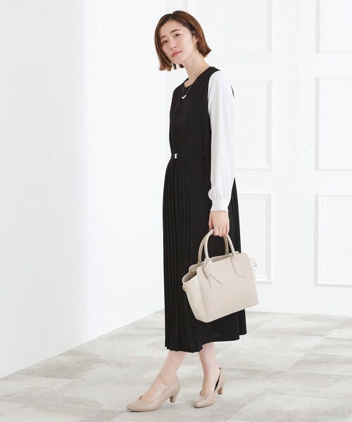 grove(グローブ)の「【人間工学】ノットハンドル2WAYトート(トートバッグ・レディース・ブラック/ナチュラル/ライトグレー系4/サックスブルー系4・00)」の10枚目の写真