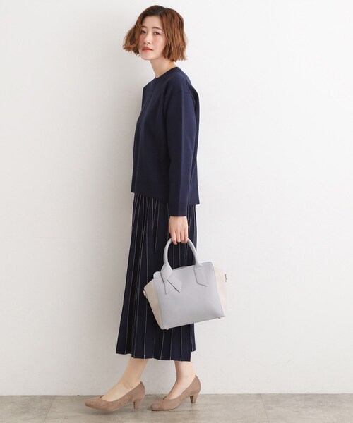 grove(グローブ)の「【人間工学】ノットハンドル2WAYトート(トートバッグ・レディース・ブラック/ナチュラル/ライトグレー系4/サックスブルー系4・00)」の12枚目の写真