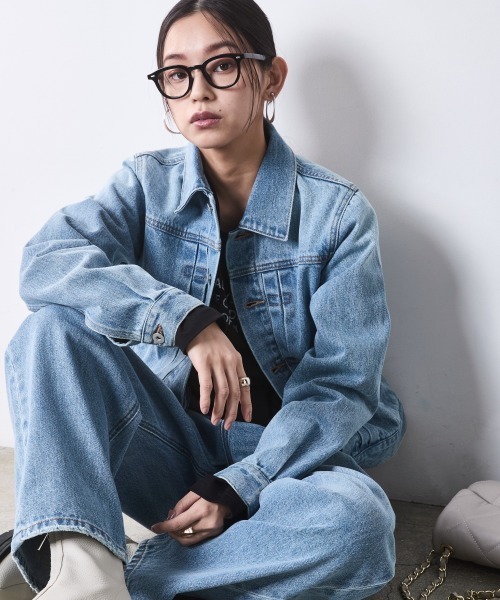 CHIC STYLE（シックスタイル）の「綿100％ワイドルーズデニムパンツ＜大きいサイズ有＞シックスタイル（デニムパンツ・レディース・ブルー系/ネイビー系・68/70/73/76/80/84/88/92/96/98/106）」の16枚目の写真