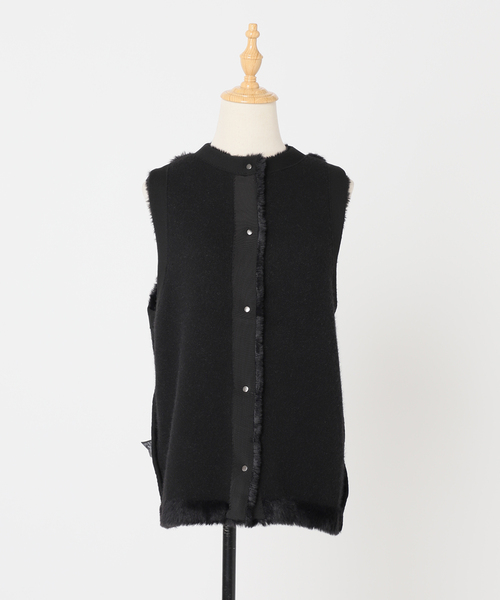 【最終価格】★ジャーナルスタンダード　ダブルフェイスフェザークルーネックベスト WEB限定追加3》ダブルフェイスフェザークルーネックベスト（ベスト