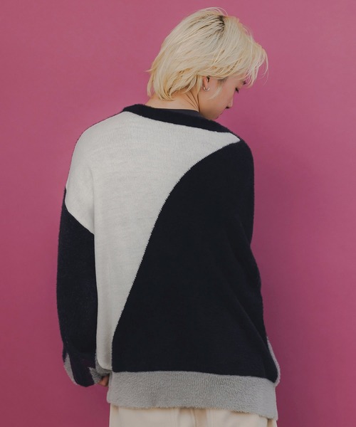 ScoLar Parity（スカラーパリティ）の「353128：落書き調Parityキャラジャガードニットプルオーバー（Tシャツ/カットソー・レディース・ブルー/ブラック・M）」の15枚目の写真