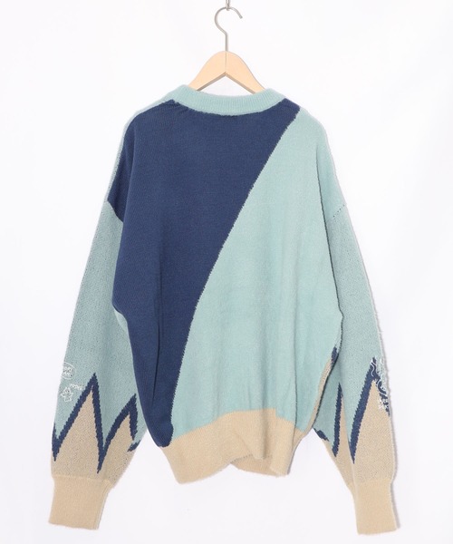 ScoLar Parity（スカラーパリティ）の「353128：落書き調Parityキャラジャガードニットプルオーバー（Tシャツ/カットソー・レディース・ブルー/ブラック・M）」の10枚目の写真