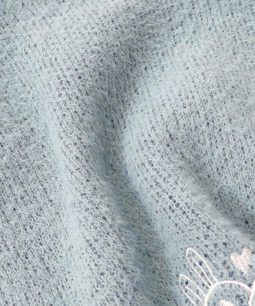 ScoLar Parity（スカラーパリティ）の「353128：落書き調Parityキャラジャガードニットプルオーバー（Tシャツ/カットソー・レディース・ブルー/ブラック・M）」の6枚目の写真