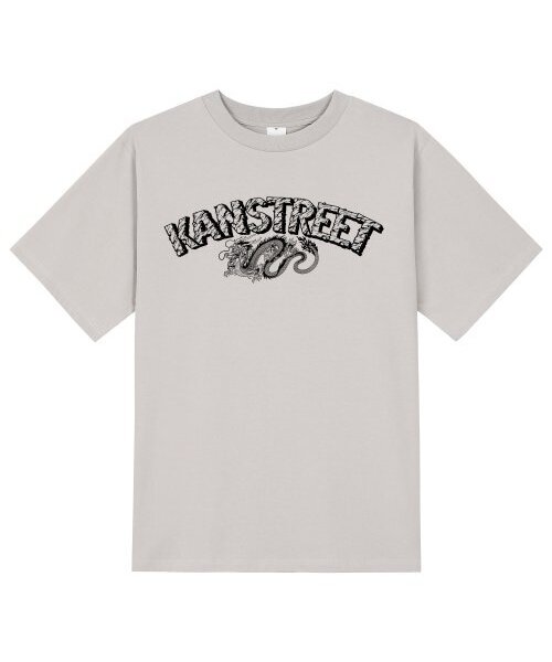 KAN6312(カン6312)の「KTC0170 レタリングドラゴン半袖Tシャツ - ベージュ(Tシャツ/カットソー・メンズ・その他・X-LARGE/SMALL/MEDIUM/LARGE)」の1枚目の写真