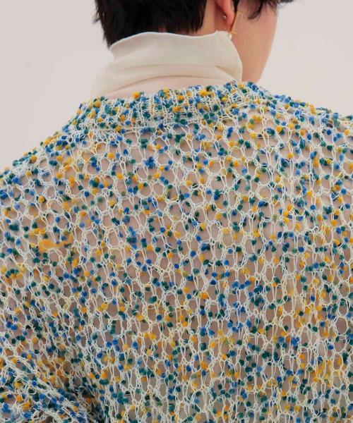 DRESSLAVE（ドレスレイブ）の「ponpon mesh cardigan(ポップコーンメッシュカーディガン)（カーディガン/ボレロ・レディース・ブルー/パープル・38）」の7枚目の写真