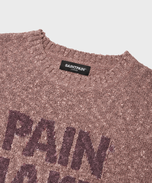 SAINTPAIN（セイントペイン）の「SPデミジブークルニットピンク（ニット/セーター・メンズ・その他・MEDIUM/LARGE）」の3枚目の写真