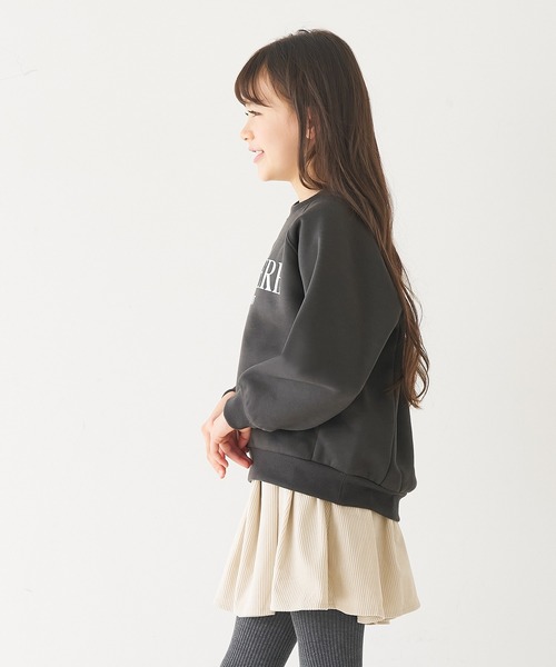 coca(coca)(コカ)の「【WEB限定セール】キッズ 親子お揃い裏起毛ラグランロゴスウェット(スウェット・キッズ・ブルー/ライトグレー/ホワイト/チャコール・120/130/140/150)」の7枚目の写真