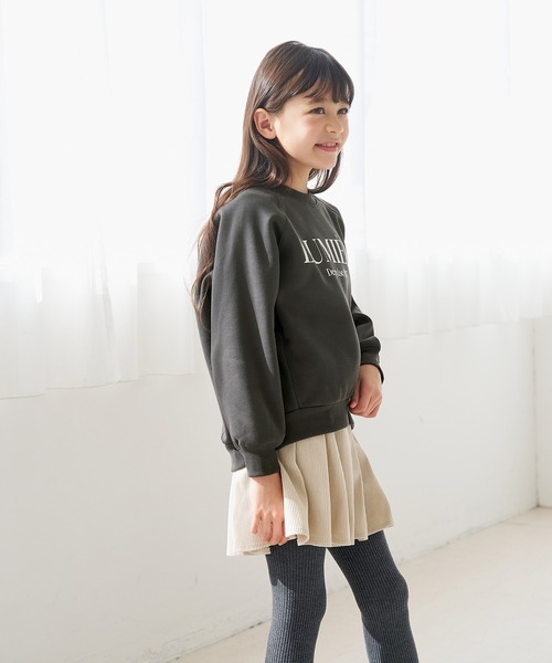 coca(coca)(コカ)の「【WEB限定セール】キッズ 親子お揃い裏起毛ラグランロゴスウェット(スウェット・キッズ・ブルー/ライトグレー/ホワイト/チャコール・120/130/140/150)」の9枚目の写真