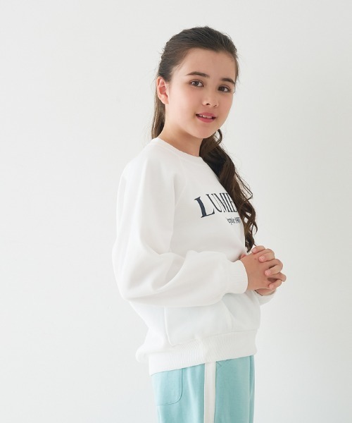 coca(coca)(コカ)の「【WEB限定セール】キッズ 親子お揃い裏起毛ラグランロゴスウェット(スウェット・キッズ・ブルー/ライトグレー/ホワイト/チャコール・120/130/140/150)」の15枚目の写真