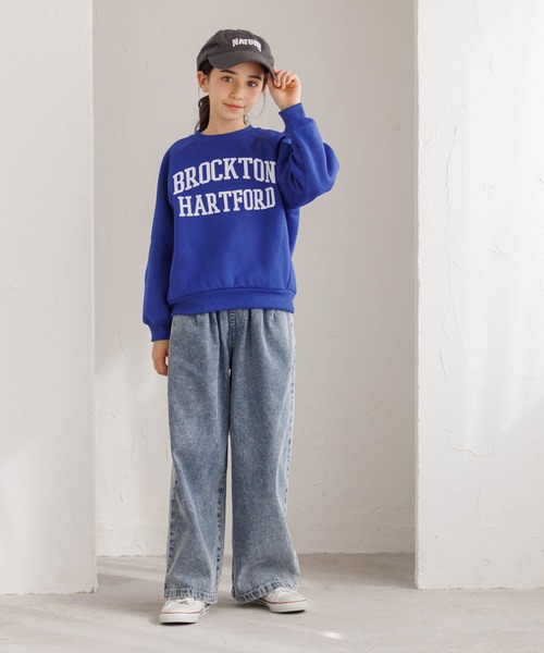 coca(coca)(コカ)の「【WEB限定セール】キッズ 親子お揃い裏起毛ラグランロゴスウェット(スウェット・キッズ・ブルー/ライトグレー/ホワイト/チャコール・120/130/140/150)」の18枚目の写真