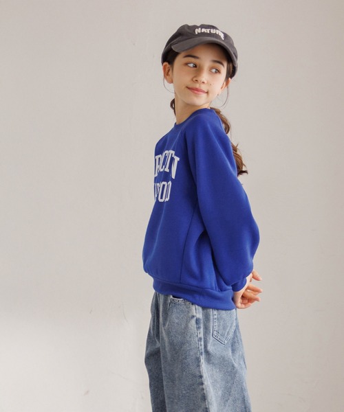 coca(coca)(コカ)の「【WEB限定セール】キッズ 親子お揃い裏起毛ラグランロゴスウェット(スウェット・キッズ・ブルー/ライトグレー/ホワイト/チャコール・120/130/140/150)」の19枚目の写真