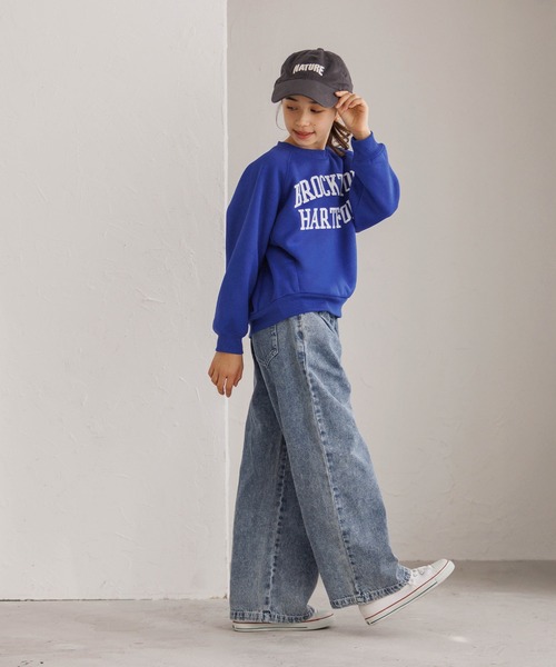 coca(coca)(コカ)の「【WEB限定セール】キッズ 親子お揃い裏起毛ラグランロゴスウェット(スウェット・キッズ・ブルー/ライトグレー/ホワイト/チャコール・120/130/140/150)」の21枚目の写真