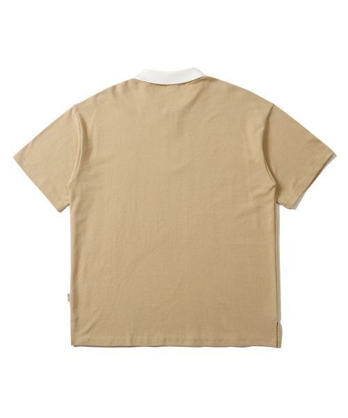 SEARCH410（サーチ410）の「ピケジッパーカラーティー ベージュ（ポロシャツ・レディース・その他・LARGE/MEDIUM）」の2枚目の写真
