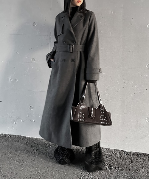 LVEU.（ラブユ.）の「【LVEU.】スタッズデザインハンドバッグ / バッグ BAG 鞄 ハンドバッグ スタッズ 横長 合皮 合成皮革 ブラック ブラウン ZOZOTOWN限定（ハンドバッグ・レディース・ブラウン/ブラック・FREE）」の19枚目の写真