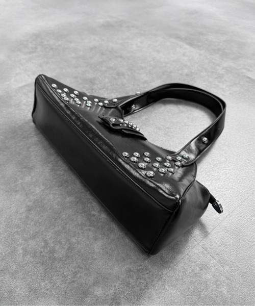 LVEU.（ラブユ.）の「【LVEU.】スタッズデザインハンドバッグ / バッグ BAG 鞄 ハンドバッグ スタッズ 横長 合皮 合成皮革 ブラック ブラウン ZOZOTOWN限定（ハンドバッグ・レディース・ブラウン/ブラック・FREE）」の8枚目の写真