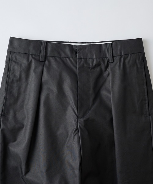 NewAnce（ニュアンス）の「【NewAnce】One Tuck Straight Pants -N-Compact Twill Series -/ワンタックストレートパンツ（チノパンツ・メンズ・ブラック/ベージュ・S/M/L）」の5枚目の写真