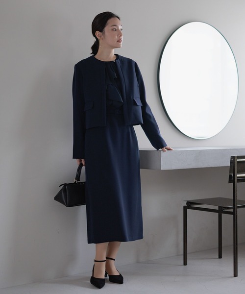 Andemiu（アンデミュウ）の「【WEB限定/T.P.O/2026】ナロースカート607874（スカート・レディース・ブラック系1/ネイビー・LARGE/MEDIUM/SMALL）」の8枚目の写真