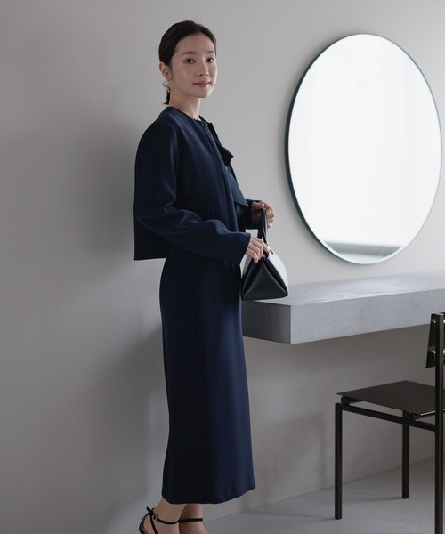 Andemiu（アンデミュウ）の「【WEB限定/T.P.O/2026】ナロースカート607874（スカート・レディース・ブラック系1/ネイビー・LARGE/MEDIUM/SMALL）」の9枚目の写真