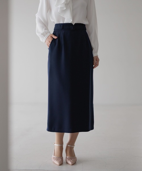 Andemiu（アンデミュウ）の「【WEB限定/T.P.O/2026】ナロースカート607874（スカート・レディース・ブラック系1/ネイビー・LARGE/MEDIUM/SMALL）」の10枚目の写真