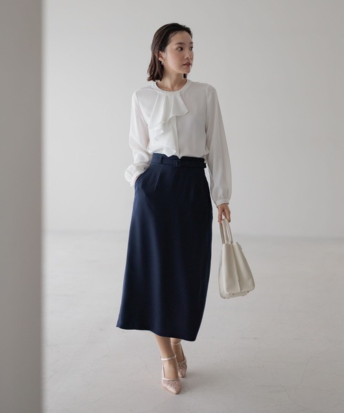 Andemiu（アンデミュウ）の「【WEB限定/T.P.O/2026】ナロースカート607874（スカート・レディース・ブラック系1/ネイビー・LARGE/MEDIUM/SMALL）」の12枚目の写真