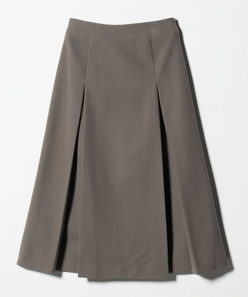 A DAY IN THE LIFE UNITED ARROWS(アデイインザライフユナイテッドアローズ)の「ニットメルトン タック フレアスカート <A DAY IN THE LIFE>(スカート・レディース・ライトグレー/モカ/ブラック・36/38)」の1枚目の写真