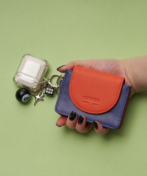 GRAIN（グレイン）の「【GRAIN/グレイン】バイカラーミニマリストウォレット（財布・レディース・シルバー/グリーン/ネイビー・FREE）」の3枚目の写真