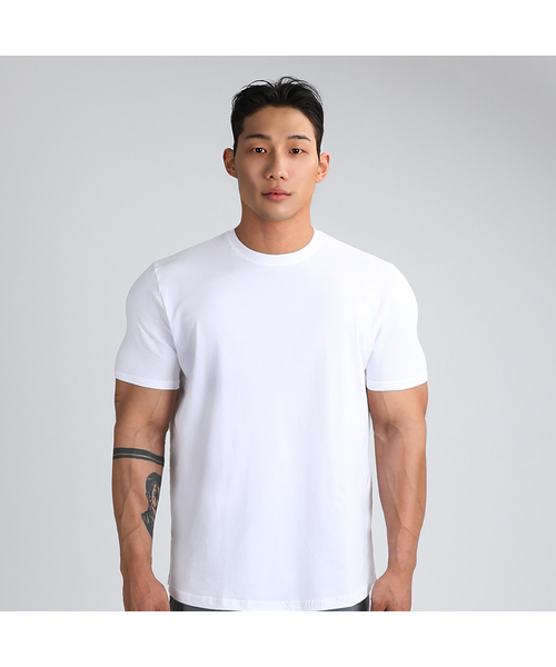 RVD(アールブイディー)の「無地モーダルマッスルフィット半袖Tシャツ(ホワイト)(Tシャツ/カットソー・メンズ・その他・LARGE/X-LARGE/2XL)」の1枚目の写真