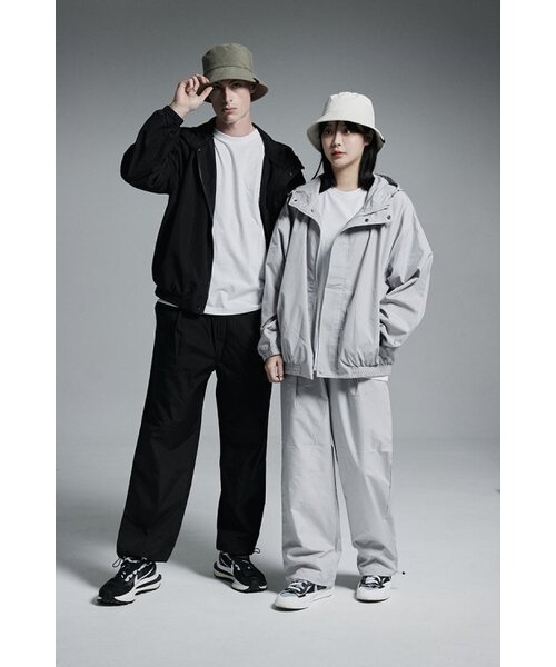 APOSTROPHE COMMA(アポストロフィコンマ)の「ストリングナイロンワイドパンツ(グレー)(スウェットパンツ・レディース・その他・SMALL/LARGE/MEDIUM)」の7枚目の写真