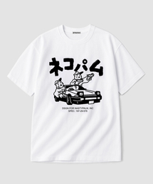 NP STUDIO（エヌピースタジオ）の「ネコファームガイズオーバーサイズTシャツホワイト（Tシャツ/カットソー）」