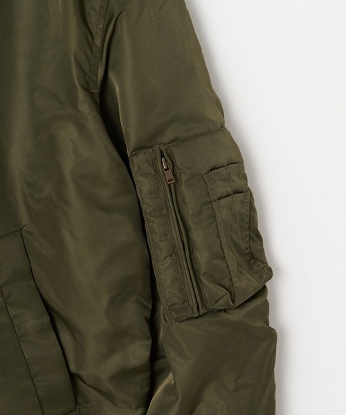 BEEDEN(ビーデン)の「OVER HOODED NYLON MA-1(MA-1・レディース・レッド/カーキ・FREE)」の16枚目の写真