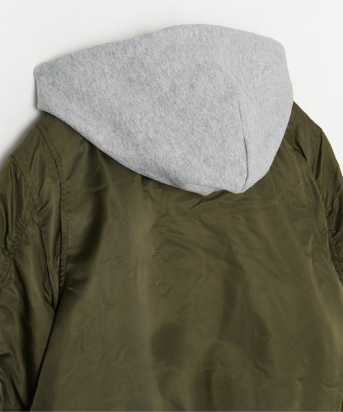 BEEDEN(ビーデン)の「OVER HOODED NYLON MA-1(MA-1・レディース・レッド/カーキ・FREE)」の17枚目の写真