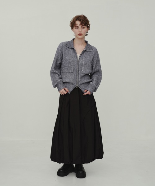 CITY TOKYO(シティトウキョウ)の「Coccon Frame Skirt/コクーンスカート(スカート・レディース・ホワイト/ブラック・1/2)」の10枚目の写真