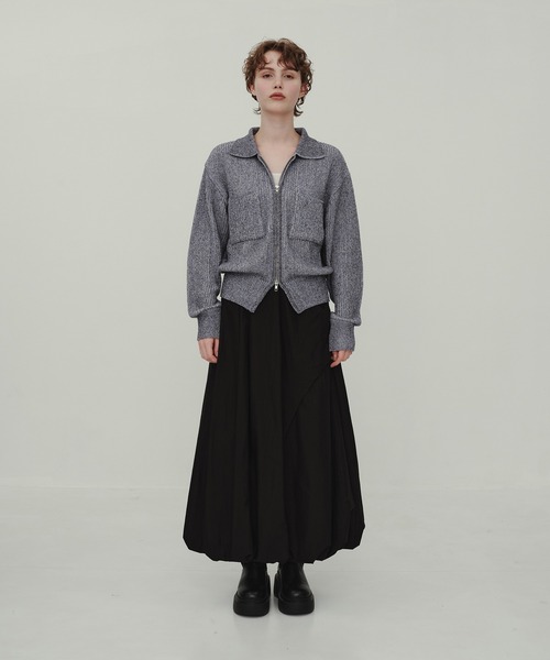 CITY TOKYO(シティトウキョウ)の「Coccon Frame Skirt/コクーンスカート(スカート・レディース・ホワイト/ブラック・1/2)」の9枚目の写真