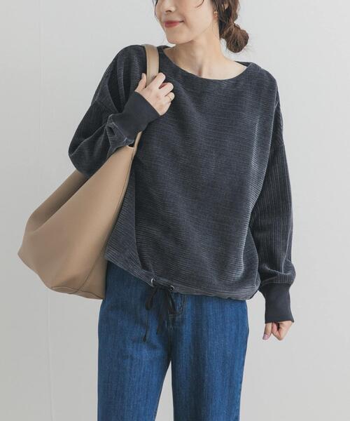 URBAN RESEARCH DOORS（アーバンリサーチドアーズ）の「カットコールドロストプルオーバー（Tシャツ/カットソー・レディース・チャコールグレー/グレー系その他/アイボリー・FREE）」の3枚目の写真