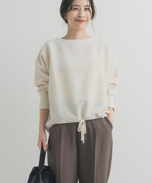 URBAN RESEARCH DOORS（アーバンリサーチドアーズ）の「カットコールドロストプルオーバー（Tシャツ/カットソー・レディース・チャコールグレー/グレー系その他/アイボリー・FREE）」の5枚目の写真