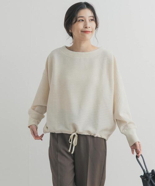 URBAN RESEARCH DOORS（アーバンリサーチドアーズ）の「カットコールドロストプルオーバー（Tシャツ/カットソー・レディース・チャコールグレー/グレー系その他/アイボリー・FREE）」の7枚目の写真