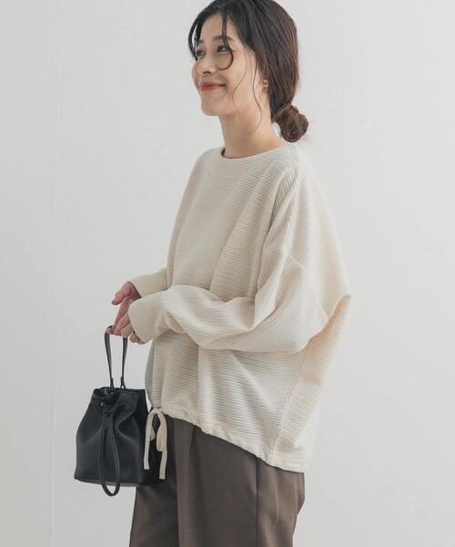 URBAN RESEARCH DOORS（アーバンリサーチドアーズ）の「カットコールドロストプルオーバー（Tシャツ/カットソー・レディース・チャコールグレー/グレー系その他/アイボリー・FREE）」の8枚目の写真